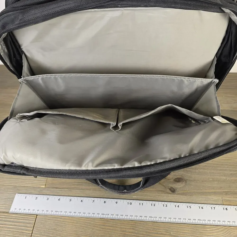 Targus Zip-Thru Laptop Briefcase Black Nylon with Laptop bumpers